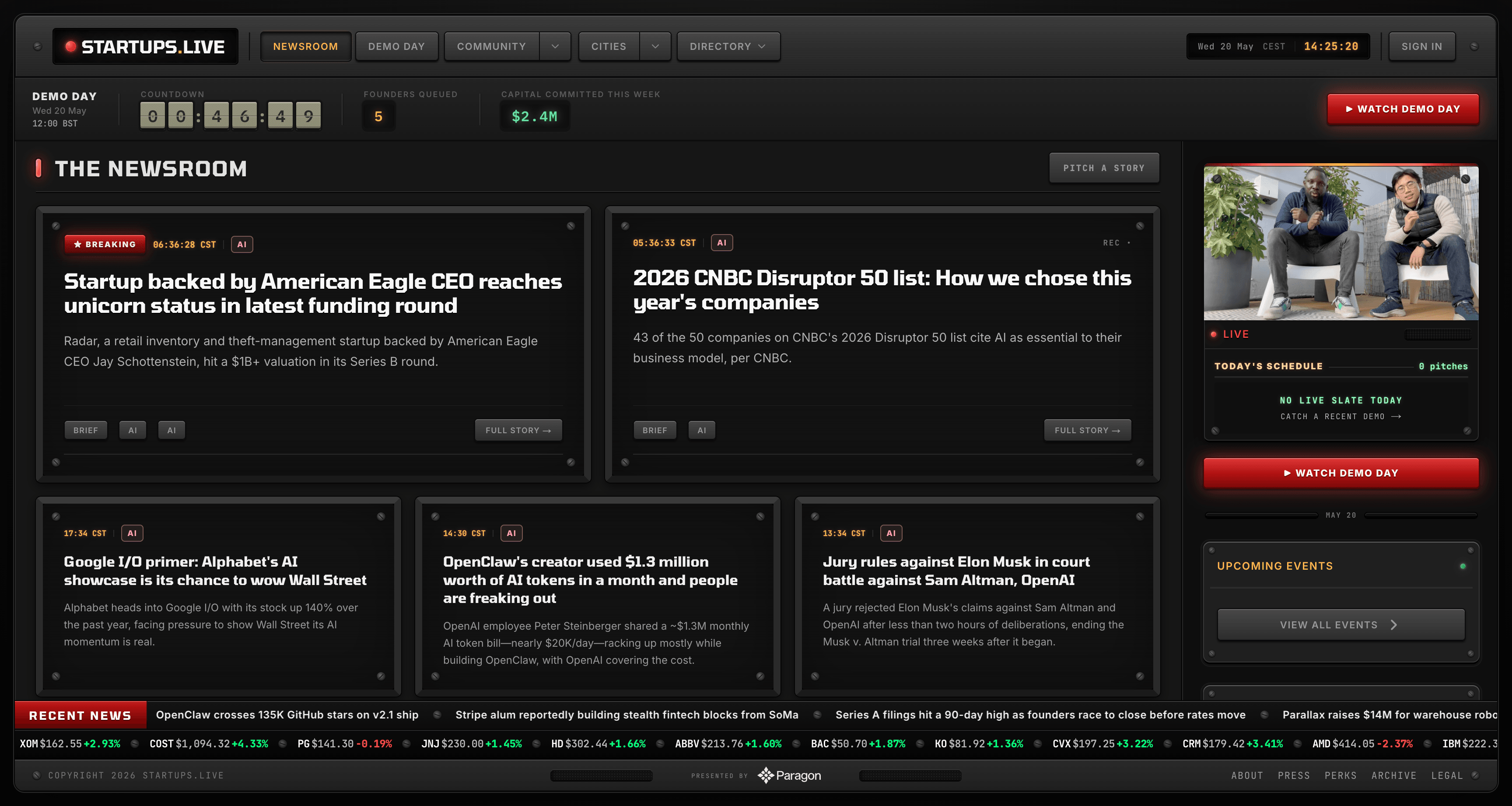 startups.live, An autonomous startup newsroom that holds itself to a fact-check it can't bypass
